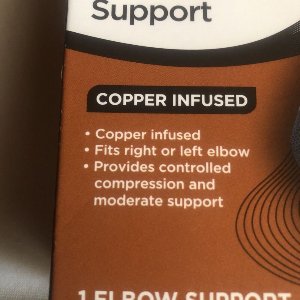 Equate Elbow Support Copper Infused Compression & Moderate Support - Picture 2 of 5